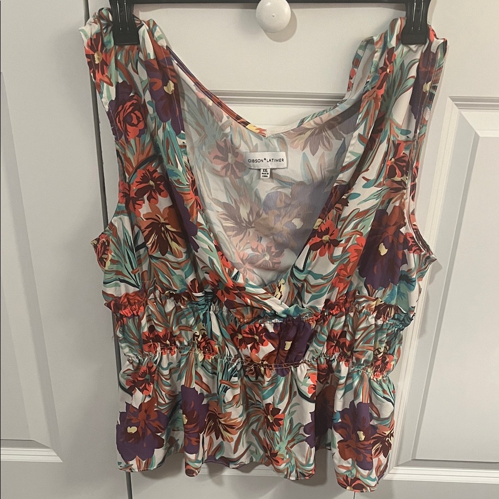 Gibson Latimer Multicolor Floral Tank Top